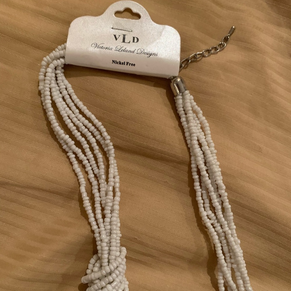 White Beaded Necklace